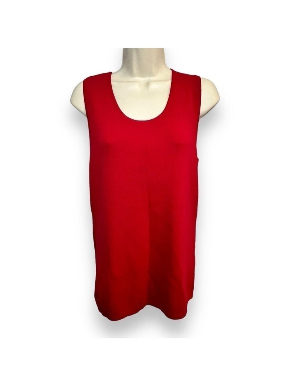 Choices Women’s Knit Sleeveless Blouse Red Size Medium